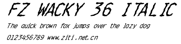 FZ WACKY 36 ITALIC.ttf字體轉換器圖片