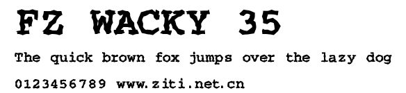 FZ WACKY 35.ttf字體轉換器圖片