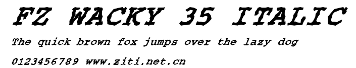 FZ WACKY 35 ITALIC.ttf字體轉換器圖片