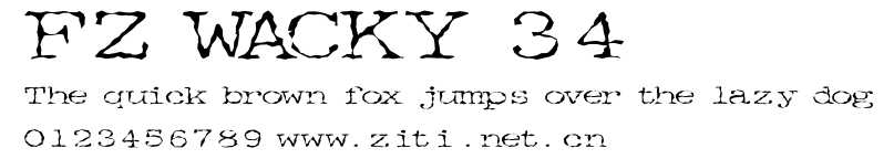 FZ WACKY 34.ttf字體轉換器圖片