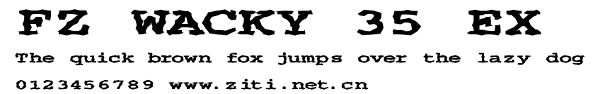 FZ WACKY 35 EX.ttf字體轉換器圖片