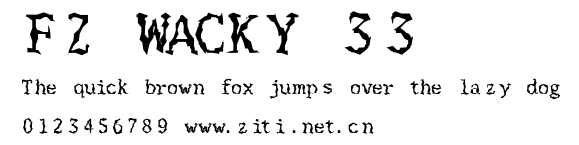 FZ WACKY 33.ttf字體轉換器圖片