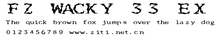 FZ WACKY 33 EX.ttf字體轉換器圖片