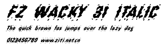 FZ WACKY 31 ITALIC.ttf字體轉換器圖片
