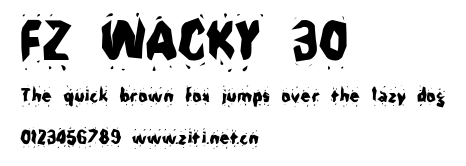 FZ WACKY 30.ttf字體轉換器圖片