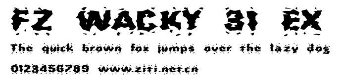 FZ WACKY 31 EX.ttf字體轉換器圖片