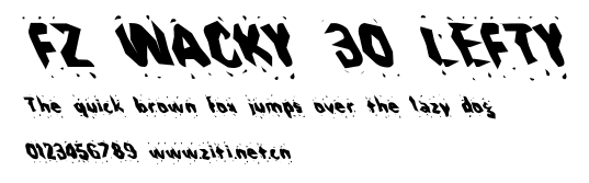 FZ WACKY 30 LEFTY.ttf字體轉換器圖片