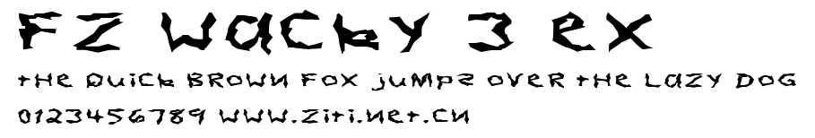 FZ WACKY 3 EX.ttf字體轉換器圖片
