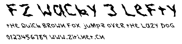 FZ WACKY 3 LEFTY.ttf字體轉換器圖片