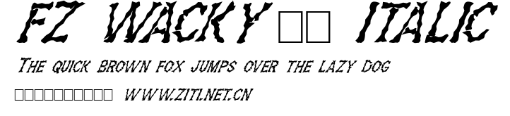 FZ WACKY 28 ITALIC.ttf字體轉換器圖片