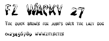 FZ WACKY 27.ttf字體轉換器圖片