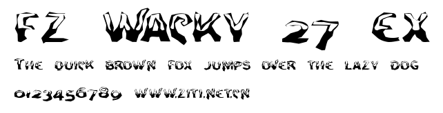 FZ WACKY 27 EX.ttf字體轉換器圖片