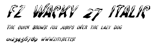 FZ WACKY 27 ITALIC.ttf字體轉換器圖片