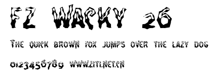 FZ WACKY 26.ttf字體轉換器圖片