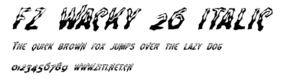 FZ WACKY 26 ITALIC.ttf字體轉換器圖片