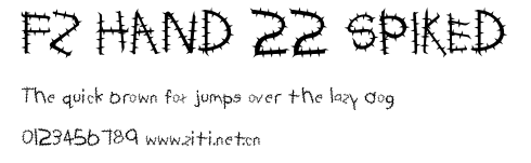 FZ HAND 22 SPIKED.ttf字體轉換器圖片