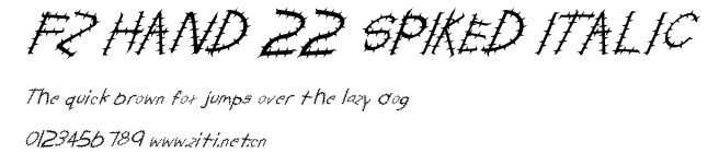 FZ HAND 22 SPIKED ITALIC .ttf字體轉換器圖片
