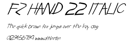 FZ HAND 22 ITALIC.ttf字體轉換器圖片