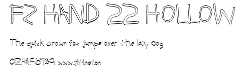 FZ HAND 22 HOLLOW.ttf字體轉換器圖片