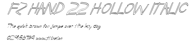 FZ HAND 22 HOLLOW ITALIC.ttf字體轉換器圖片