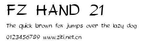 FZ HAND 21.ttf字體轉換器圖片