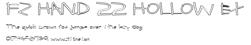 FZ HAND 22 HOLLOW EX.ttf字體轉換器圖片