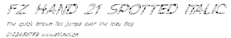 FZ HAND 21 SPOTTED ITALIC.ttf字體轉換器圖片