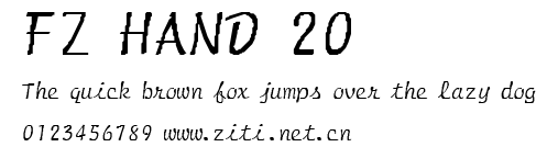 FZ HAND 20.ttf字體轉換器圖片