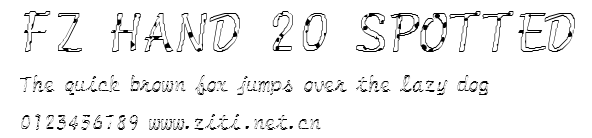FZ HAND 20 SPOTTED.ttf字體轉換器圖片