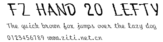 FZ HAND 20 LEFTY.ttf字體轉換器圖片