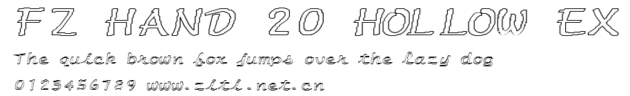 FZ HAND 20 HOLLOW EX.ttf字體轉換器圖片