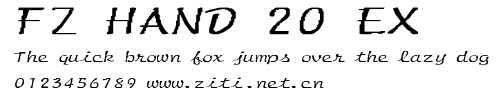 FZ HAND 20 EX.ttf字體轉換器圖片