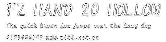 FZ HAND 20 HOLLOW.ttf字體轉換器圖片