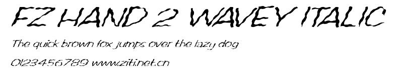 FZ HAND 2 WAVEY ITALIC.ttf字體轉換器圖片