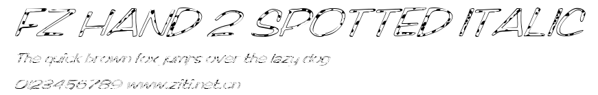 FZ HAND 2 SPOTTED ITALIC.ttf字體轉換器圖片