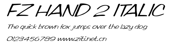 FZ HAND 2 ITALIC.ttf字體轉換器圖片