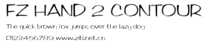 FZ HAND 2 CONTOUR.ttf字體轉換器圖片