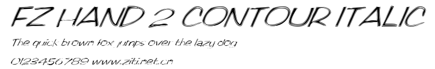 FZ HAND 2 CONTOUR ITALIC.ttf字體轉換器圖片