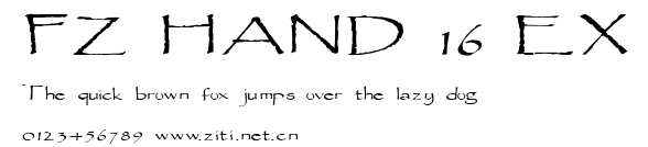 FZ HAND 16 EX.ttf字體轉換器圖片