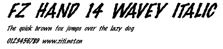 FZ HAND 14 WAVEY ITALIC.ttf字體轉換器圖片
