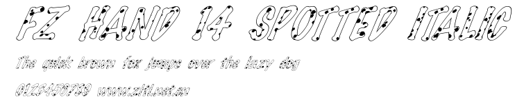 FZ HAND 14 SPOTTED ITALIC.ttf字體轉換器圖片