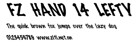 FZ HAND 14 LEFTY.ttf字體轉換器圖片