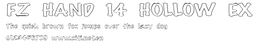 FZ HAND 14 HOLLOW EX.ttf字體轉換器圖片