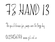 FZ HAND 13.ttf字體轉換器圖片
