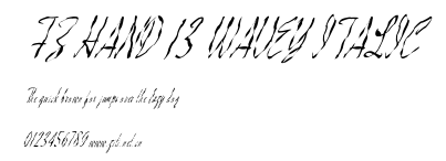 FZ HAND 13 WAVEY ITALIC.ttf字體轉換器圖片