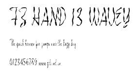 FZ HAND 13 WAVEY.ttf字體轉換器圖片