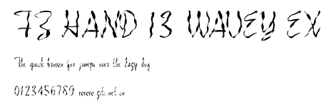 FZ HAND 13 WAVEY EX.ttf字體轉換器圖片