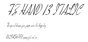 FZ HAND 13 ITALIC.ttf字體轉換器圖片
