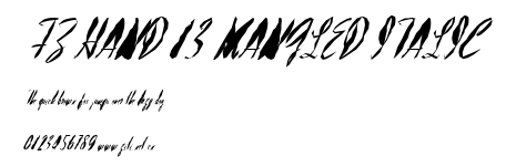 FZ HAND 13 MANGLED ITALIC.ttf字體轉換器圖片