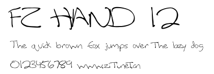 FZ HAND 12.ttf字體轉換器圖片